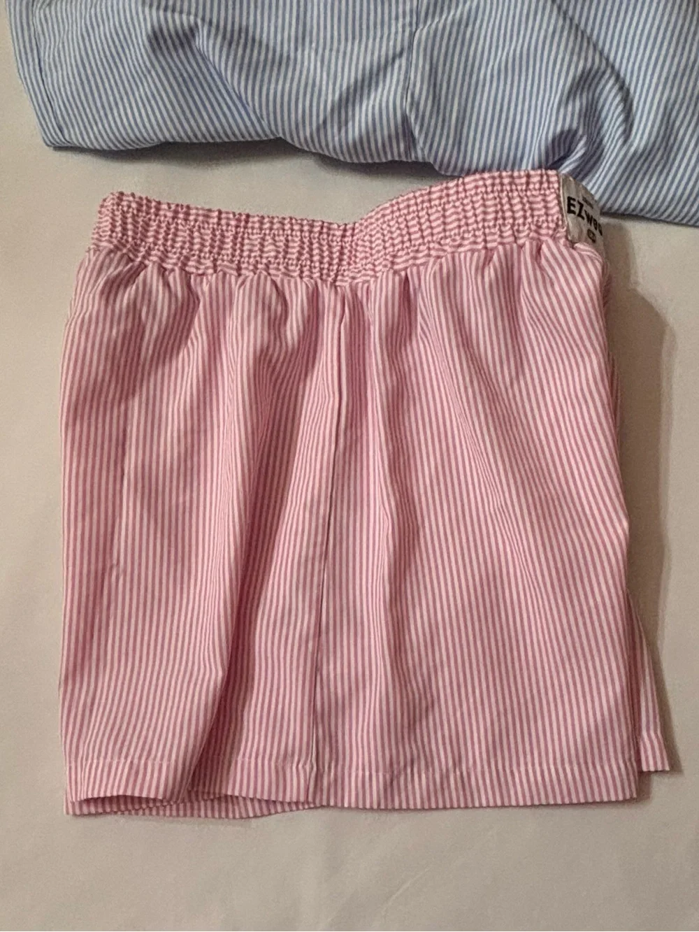 SHEIN Striped Pull-On Shorts - Pink, Blue & Green Sz S